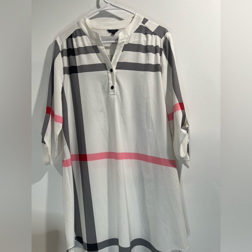 Striped floryday button up blouse